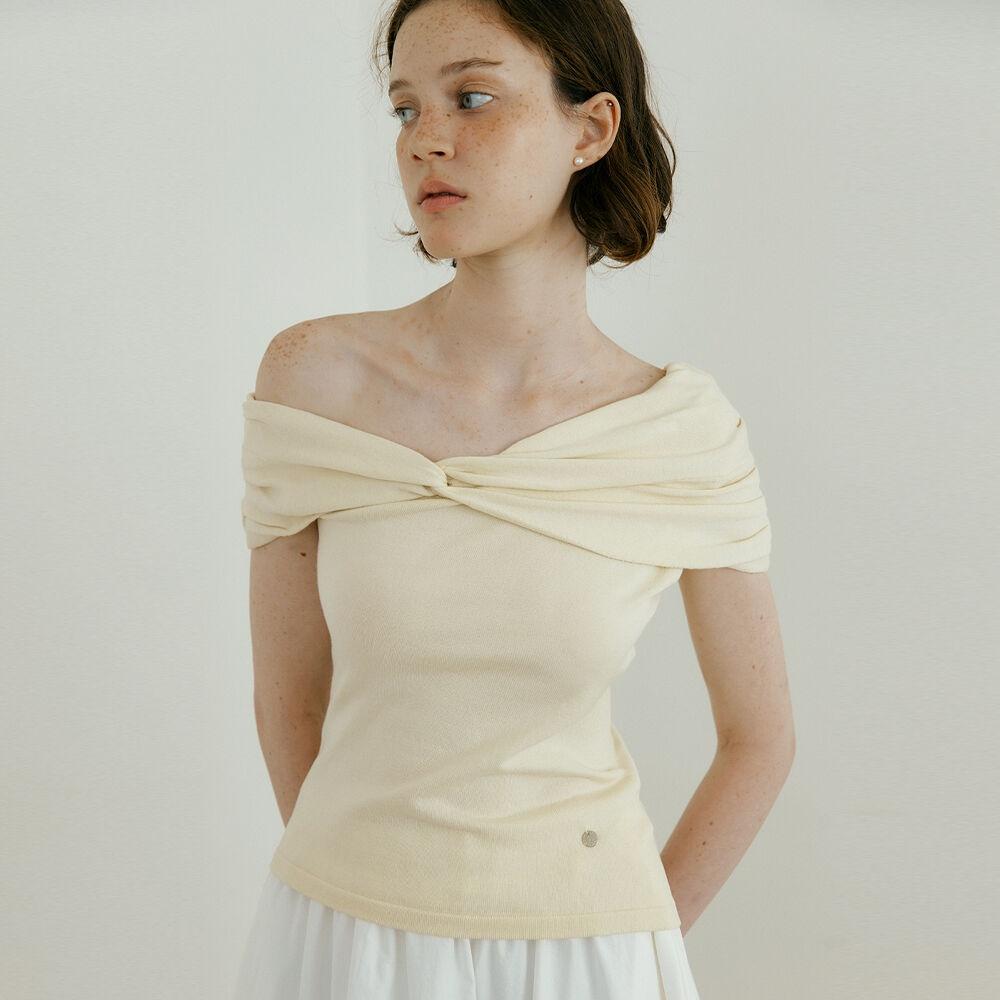 [29CM 단독] Twisted Sleeveless Knit (cream)