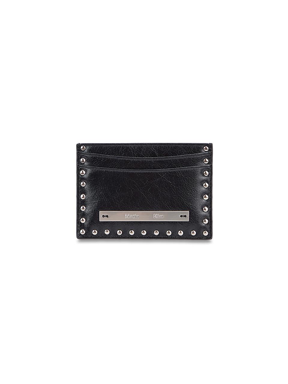 WESTERN STUD CARD WALLET IN BLACK