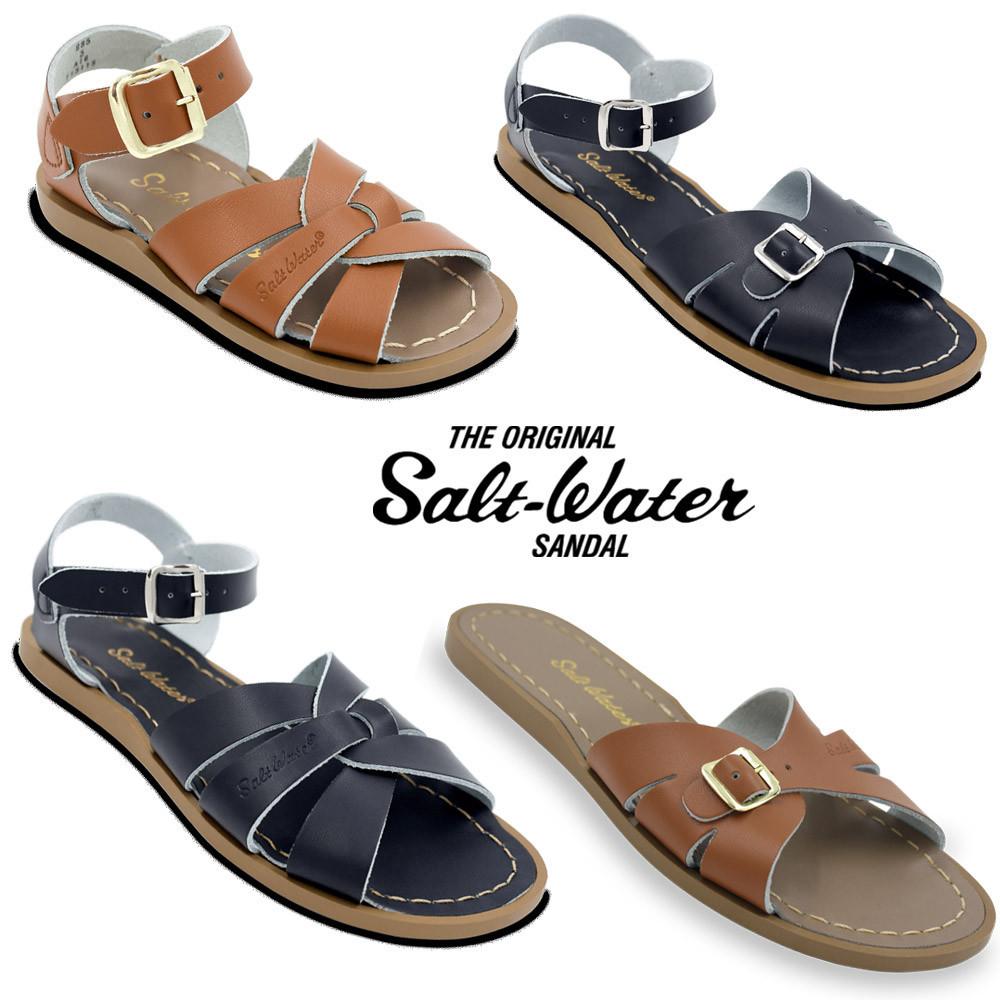 솔트워터 오리지널 샌들 슬리퍼 탄 블랙 클래식 여성용