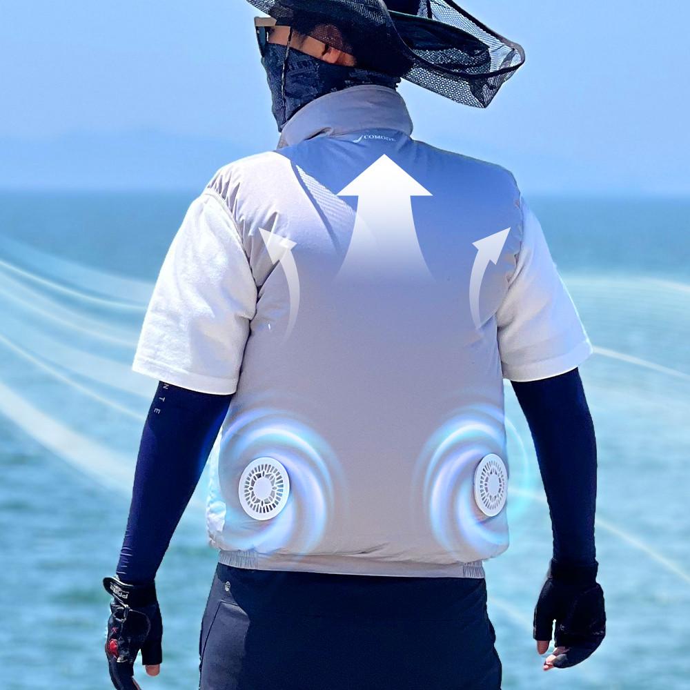 코모디 쿨베스트 선풍기 조끼 아이스 쿨링 여름 폭염 등산 낚시 작업 현장