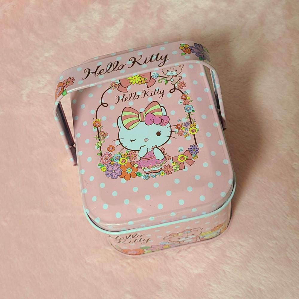 키티 틴케이스 보관함 손잡이 보관함 스티커보관함 : 덴덴상점