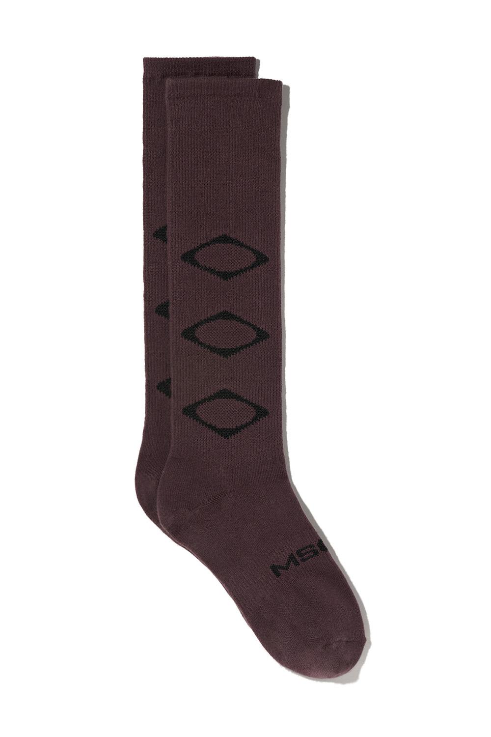 RHOMBUS KNEE SOCKS_PURPLE
