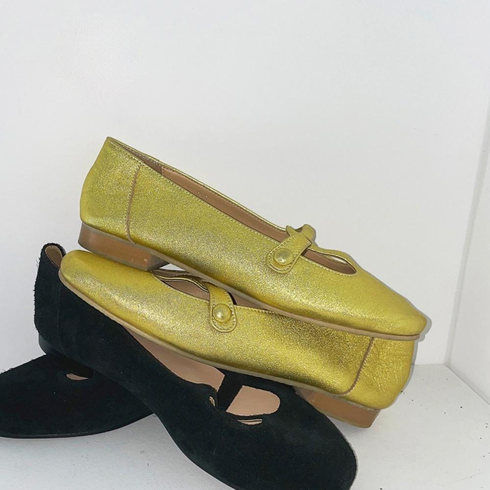 mae flat shoes_gold