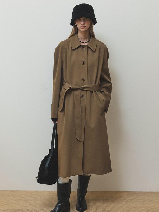 Raglan wool trench coat_Camel