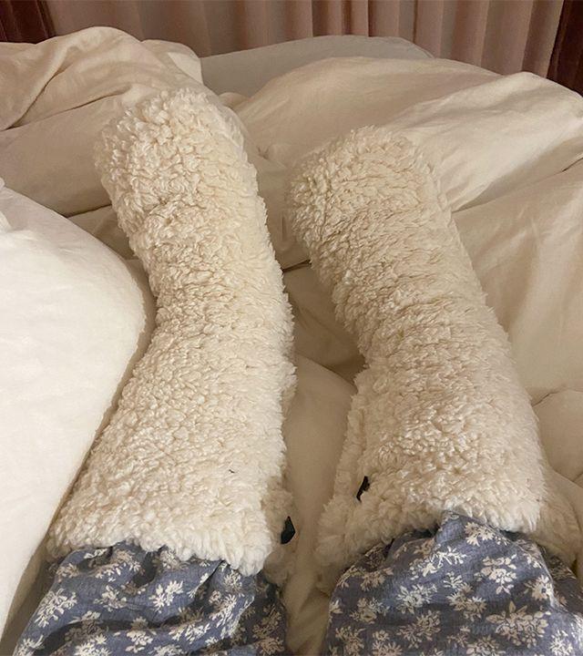 세트할인 뽀글이 양털 수면 부츠 양말