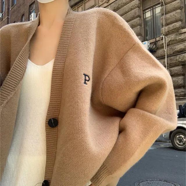 루즈핏 심플한 니트 가디건 3color 캐주얼룩 데일리룩 출근룩 일상룩 편한룩