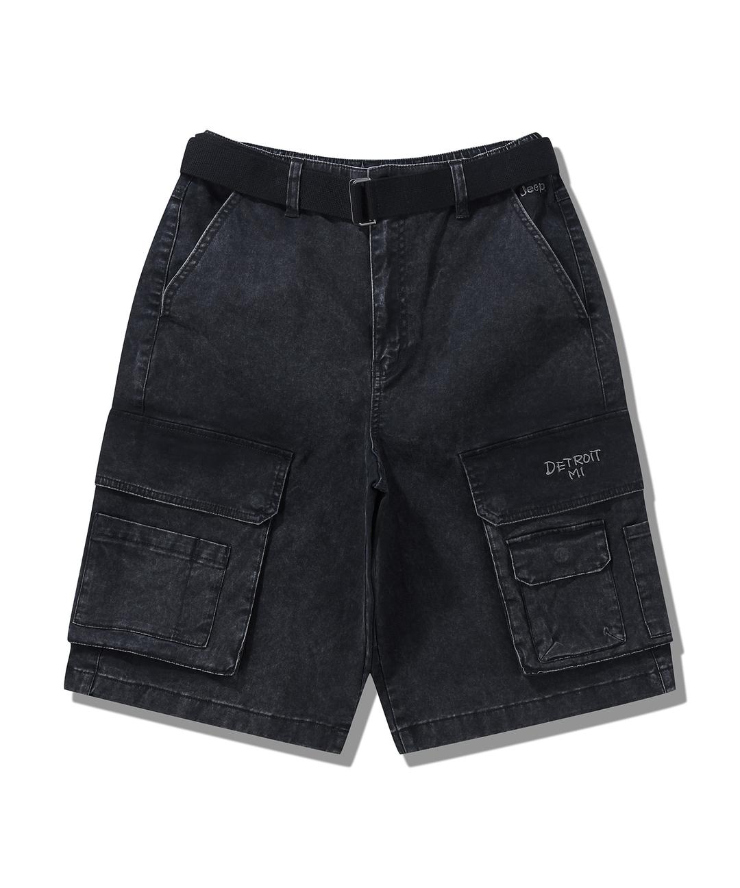 스노우워싱 와이드 반바지 (JQ2PTU872BK)