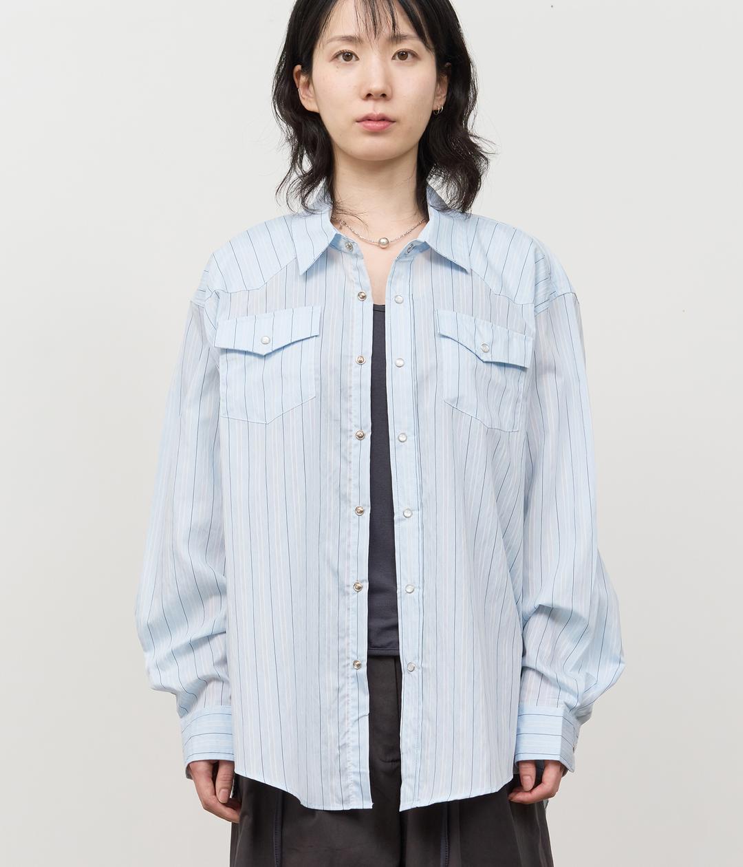 Paul Striped Western Shirt (2color)
