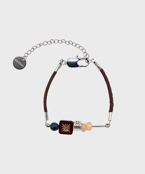 Stone Combi Bracelet - Sunburst _ BROWN