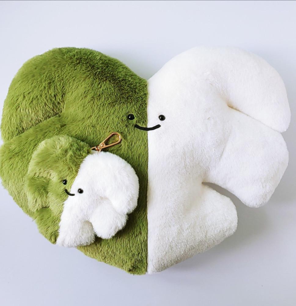 몬스테라알보쿠션 / 알보인형 (핸드메이드)