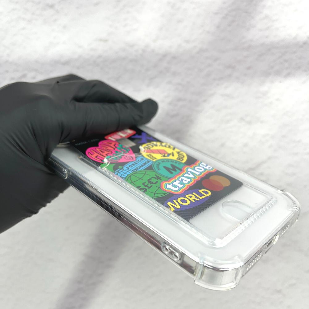 1+1 아이폰SE2 카드 케이스 투명 에어