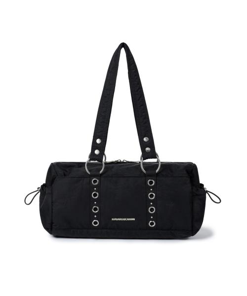 Nylon Eyelet Duffle Bag (Black)