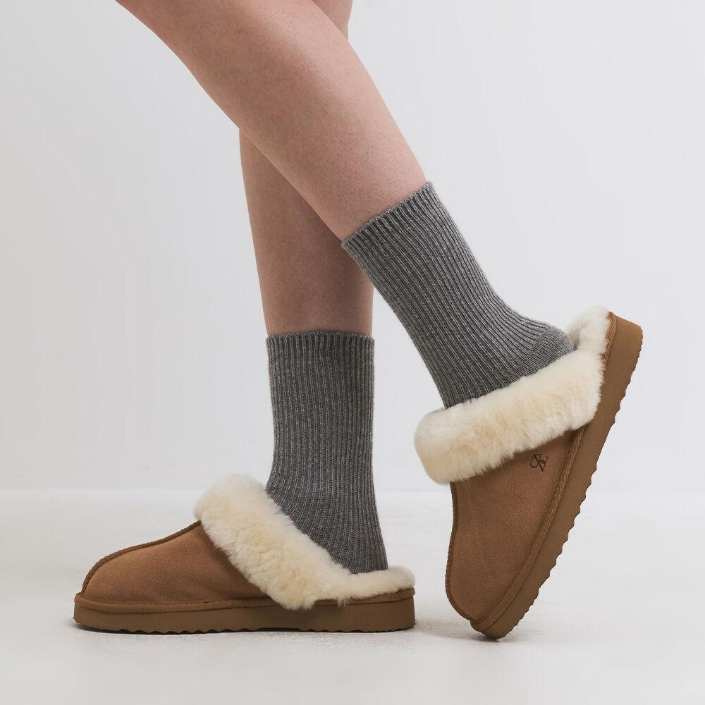 소가죽 양털 슬리퍼 412233002 (2cm/3colors)
