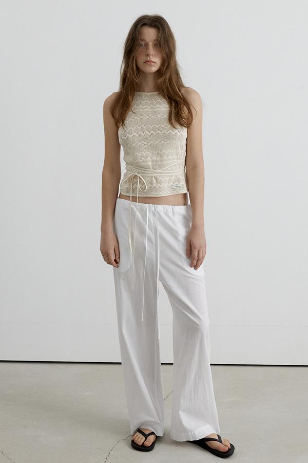 [6/26 예약배송] COTTON SHEER PANTS_WHITE