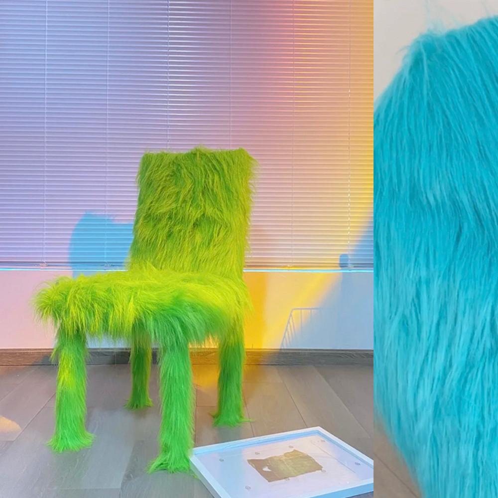 컬러풀 인조 털 러그 쇼파커버 인형커버 러그대용 방송 촬영용 소품