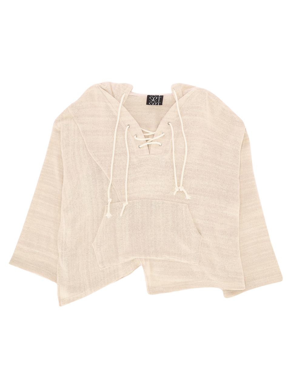 COZY LACE-UP KNIT TOP (IVORY)