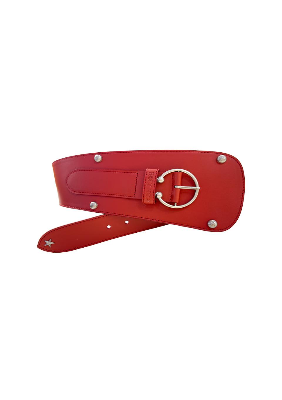 ★ BLACK  FRIDAY★ 홀리 스타 앰블럼 소가죽 벨트 레드HOLY STAR EMBLEM WIDE BELT RED