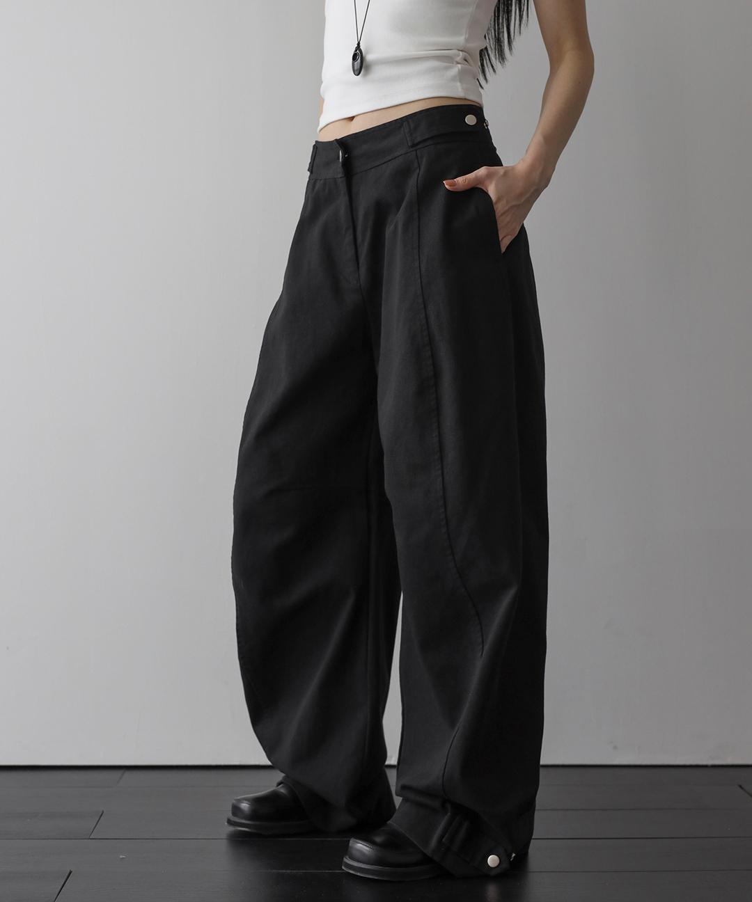 디오어 스냅 비조 벌룬 코튼 팬츠 (커브드, 벌룬와이드, 코튼와이드)