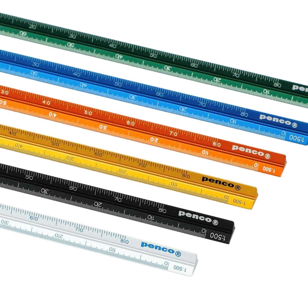 [펜코][PENCO] DRAFTING SCALE RULER - 6 COLORS