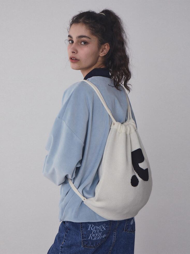 RR JACQUARD STRING BACKPACK - IVORY