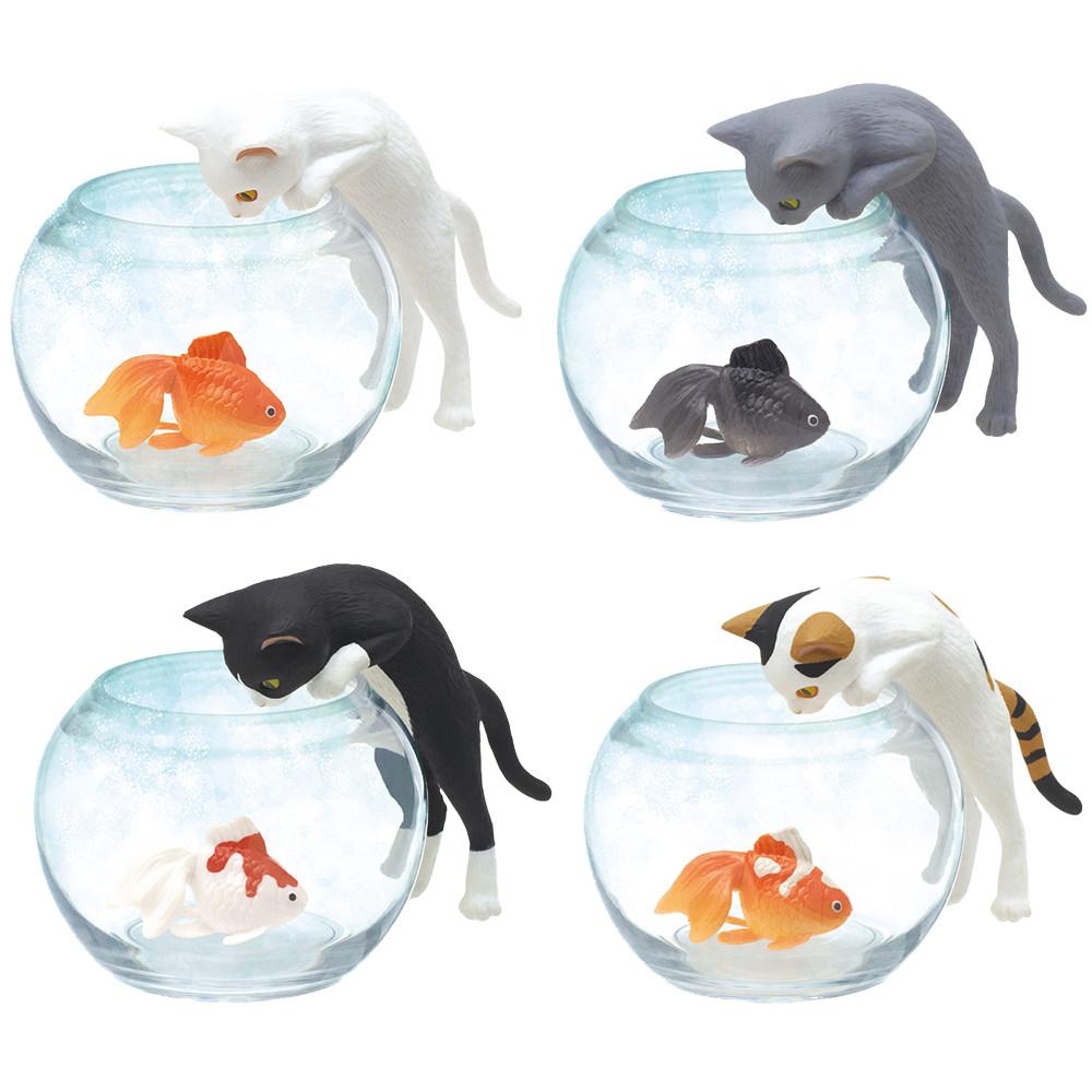 키탄클럽 가챠 고양이와 금붕어 피규어