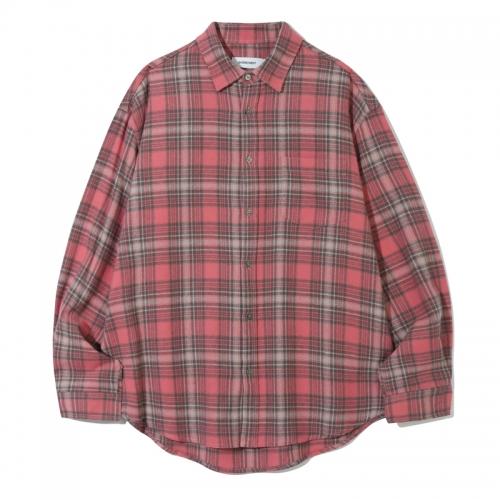 [3월15일 예약배송] Flannel Plaid Check Shirt Pink