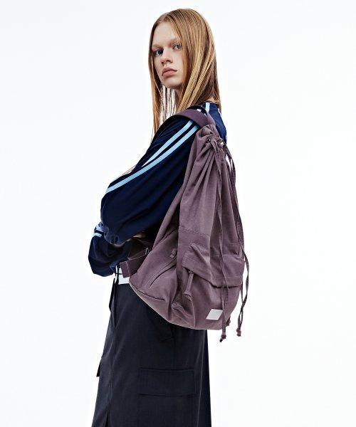 VINTAGE DRAWSTRING BACKPACK - PURPLE