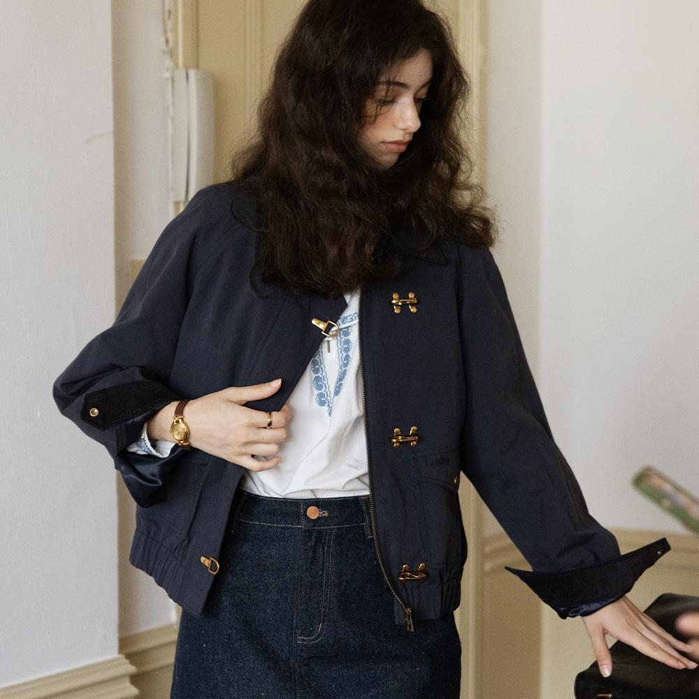 [PRE-ORDER] GINNY detachable 3M Thinsulate vest bomber jacket_navy