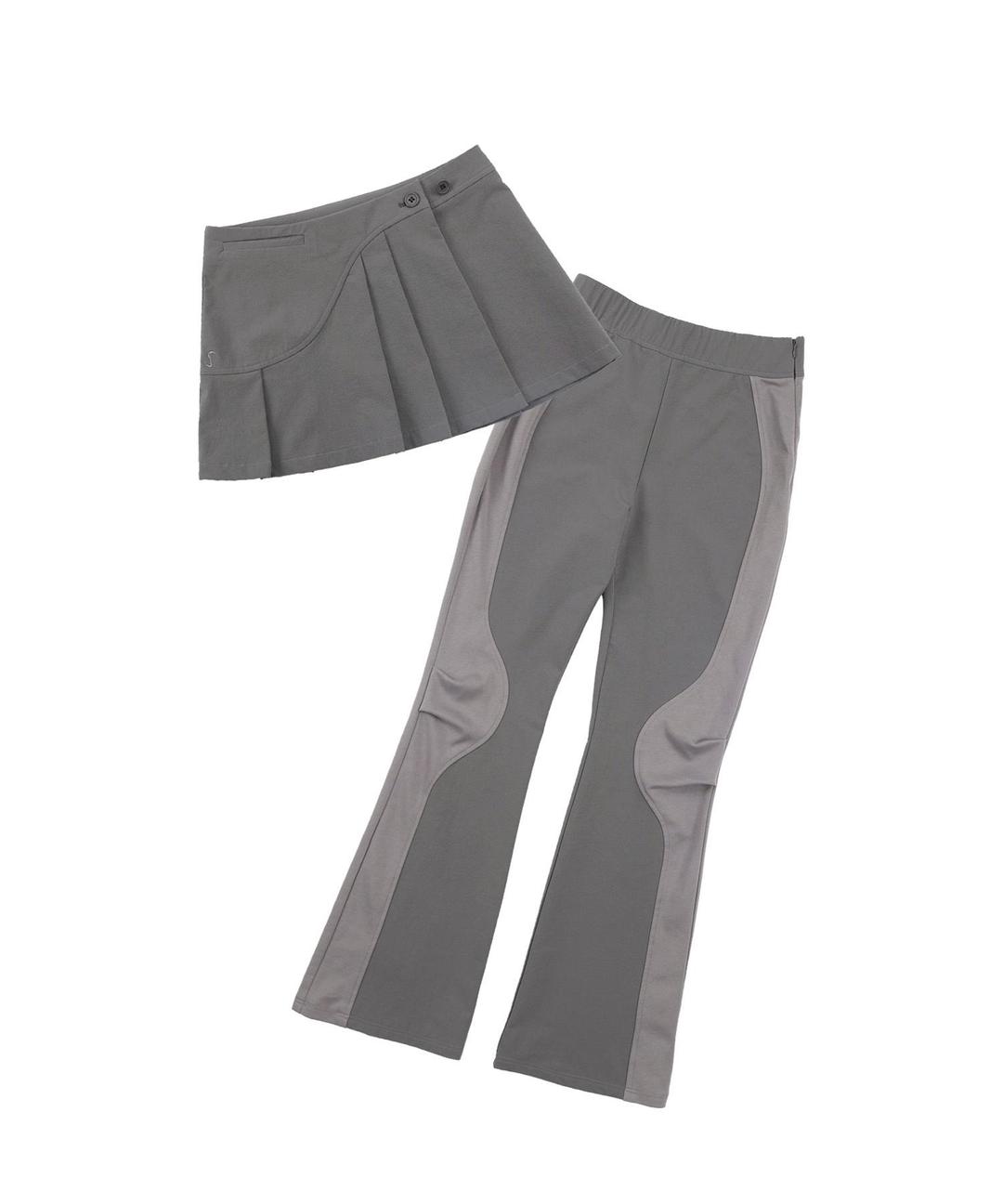 [1/13 예약배송] 2-way Pleats Skirt Pants / Grey