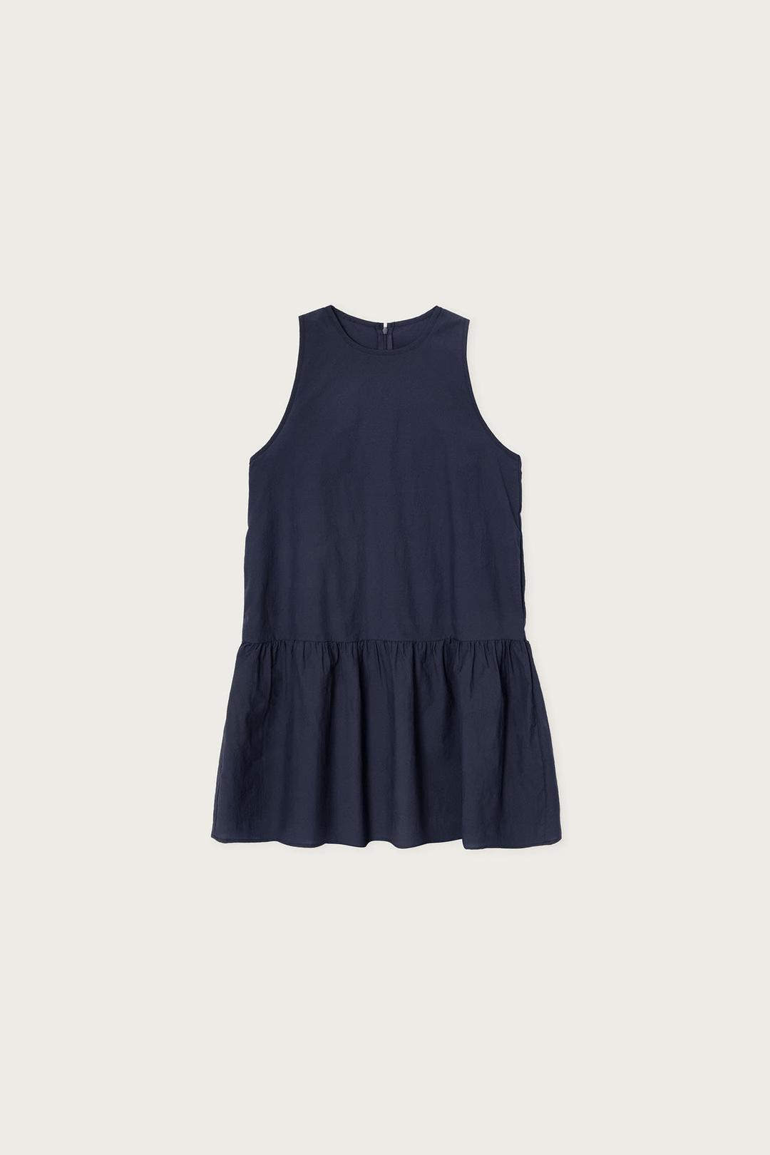 SLEEVELESS DRESS DARK LAKE