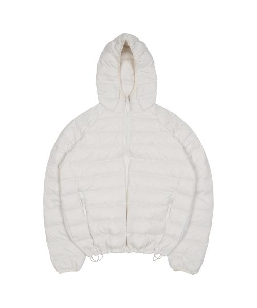 TCM mini logo raglan light puffer jacket (white)