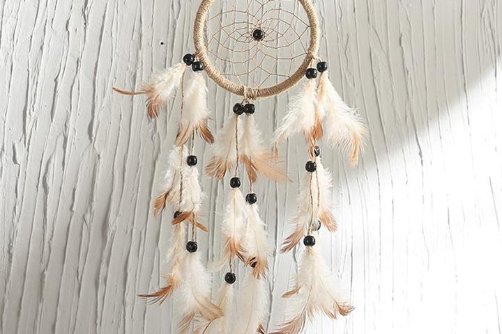 브라운 인디언 드림캐쳐 핸드메이드 장식