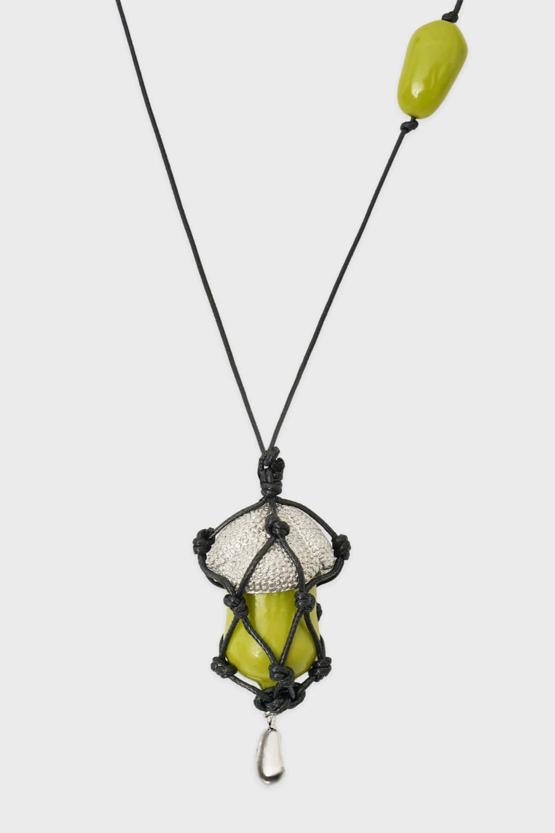 Nest Acorn Necklace (Silver)