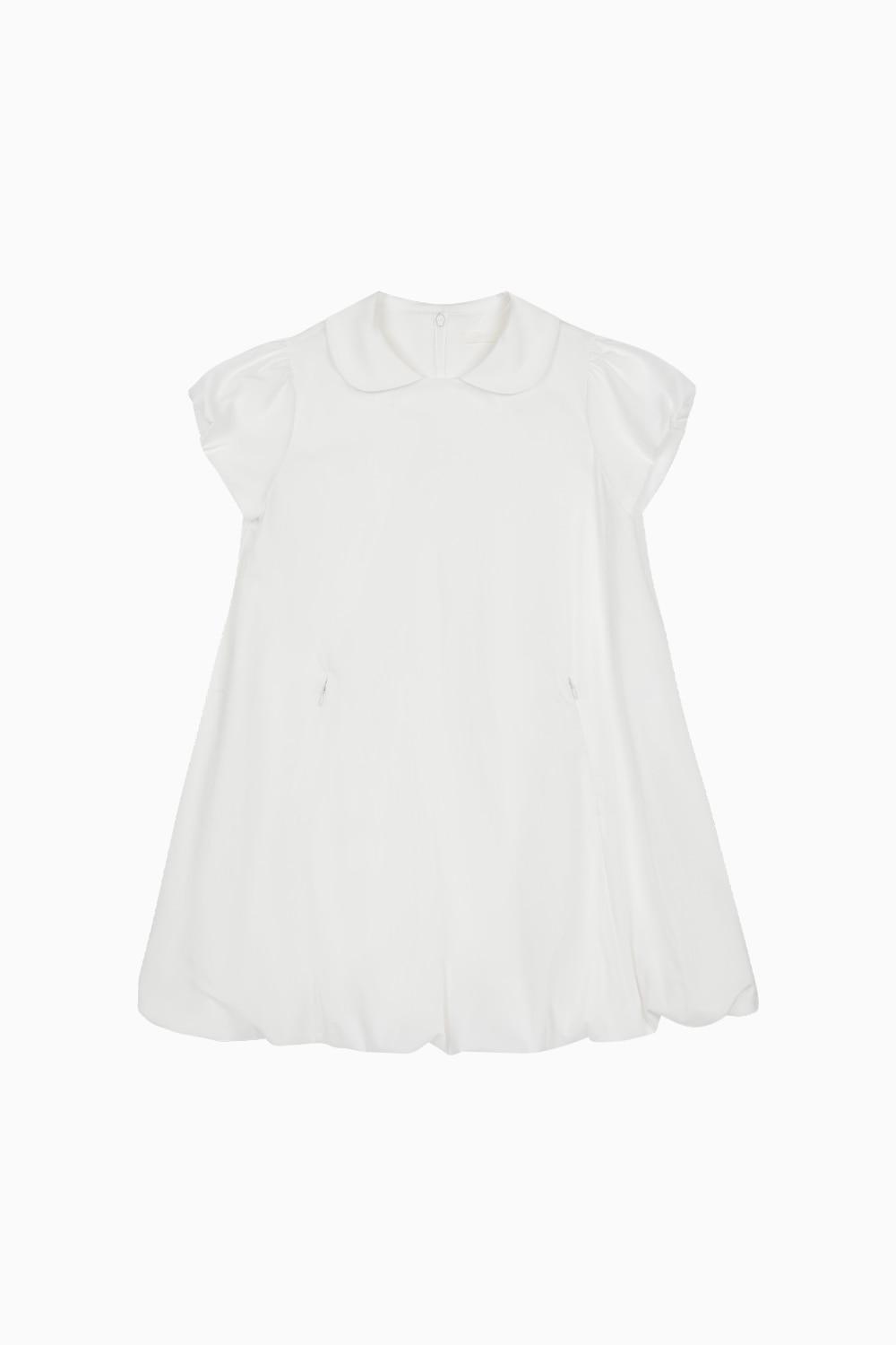 BALLOON MINI DRESS, IVORY