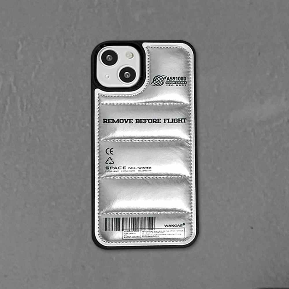 실버 패딩 아이폰 케이스 어반 푸퍼 메탈 쿠션 소재 커플 친구선물 애플 iphone13