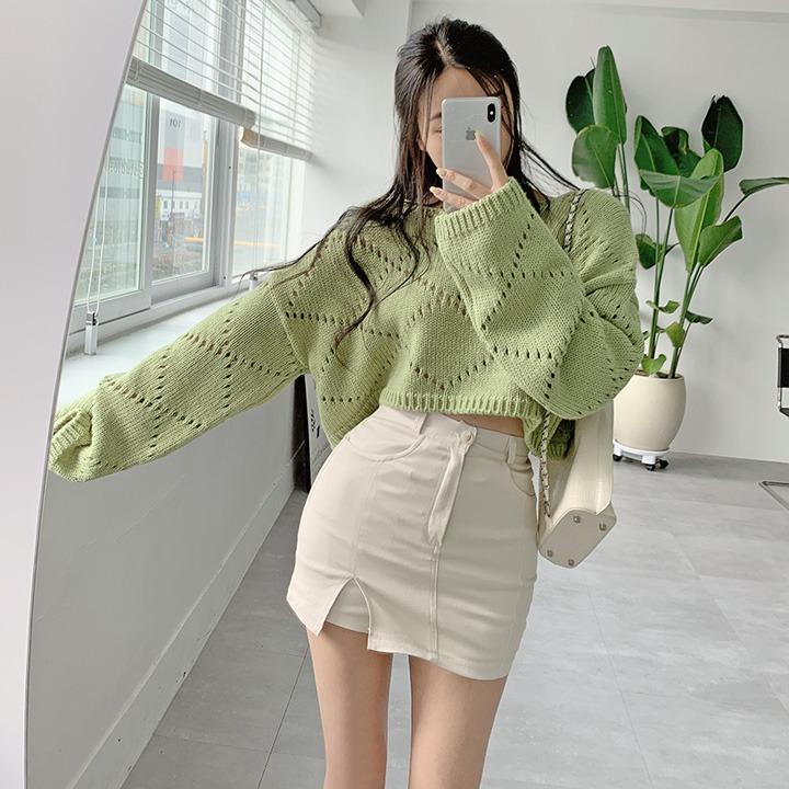 제이앤로 (반바지안감) 유네 스판 트임 큐롯 미니 스커트 (아이보리,베이지,블랙)