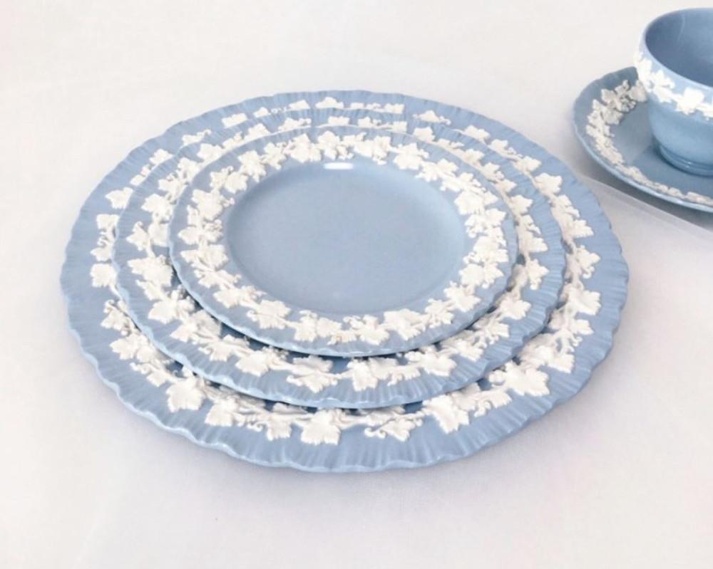 웨지우드 예쁜 접시세트 퀸즈웨어 라벤더 빈티지 앤틱 찻잔세트 커피잔 명품