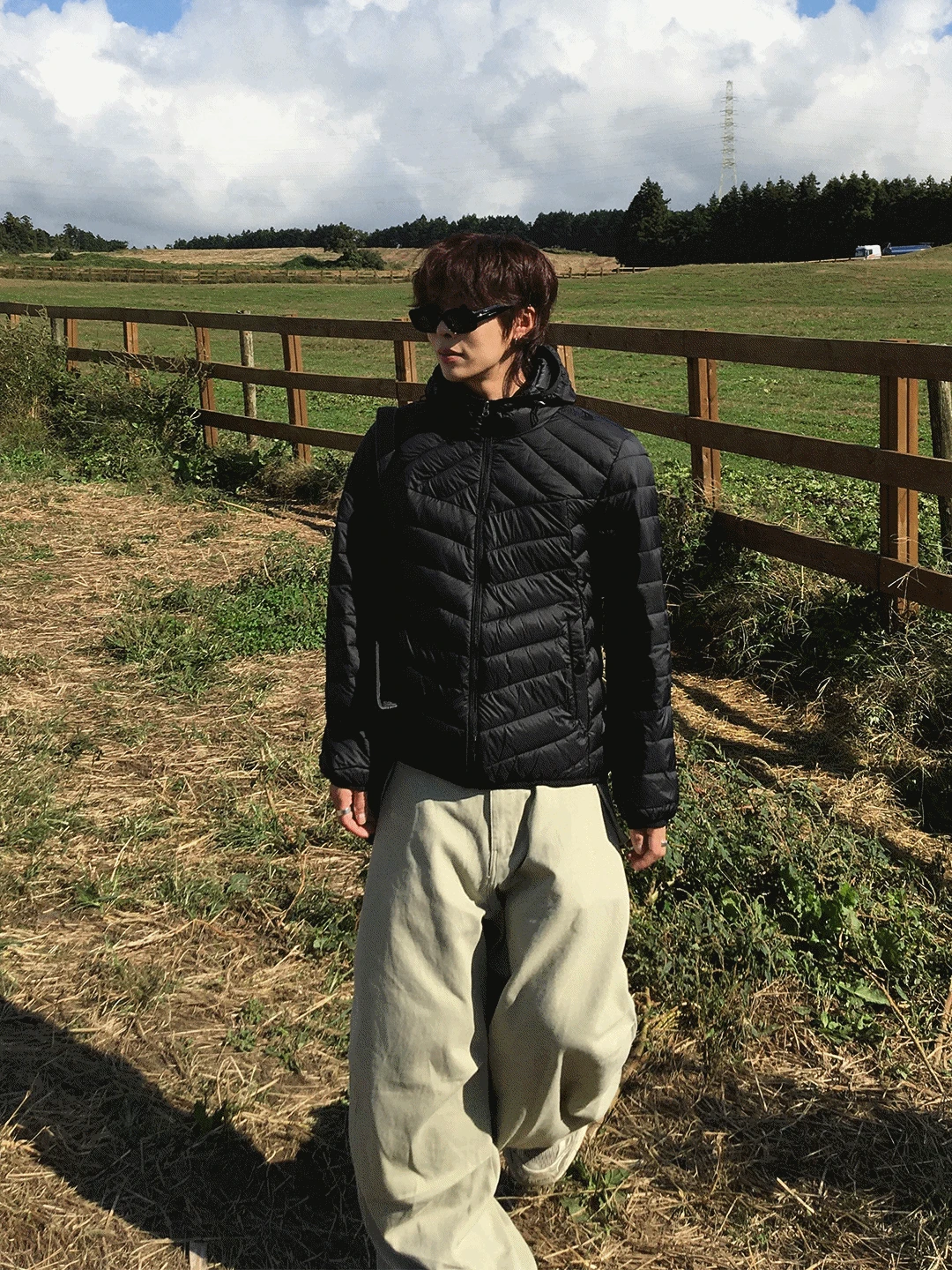 WS 라이크 경량 후드 패딩