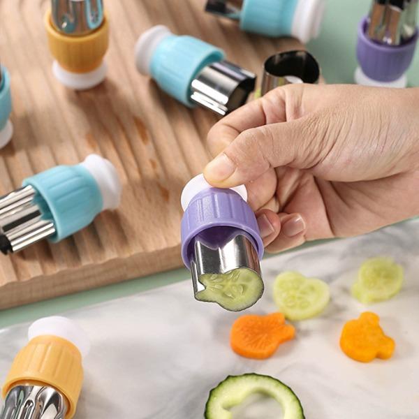 푸시타입 스텐 홈베이킹 쿠키틀 야채커터 모양틀 6종세트 (2type)