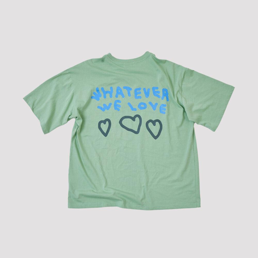 T SHIRT WE LOVE HEART MINT