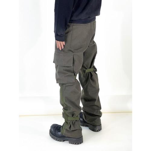 Strap cargo pants olive