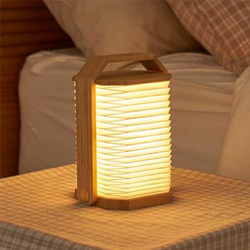 아코디언 북유럽 우드 식탁 인테리어 조명 무드등