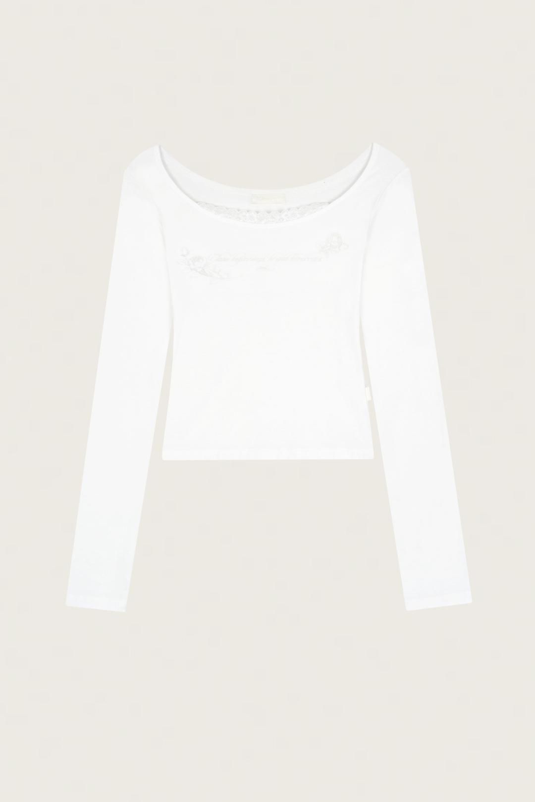 Love in Rose Top, White