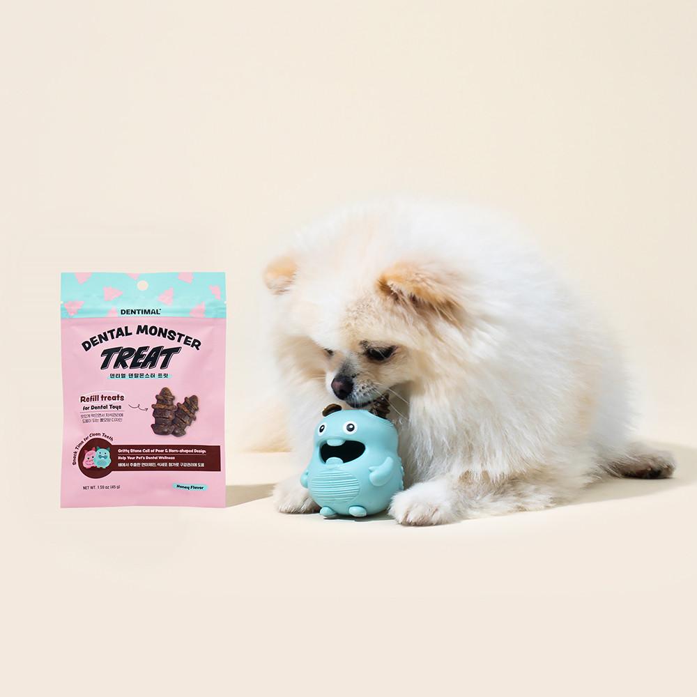 덴티멀 덴탈몬스터 트릿 + 장난감 세트 훈련용품 노즈워크 구강관리