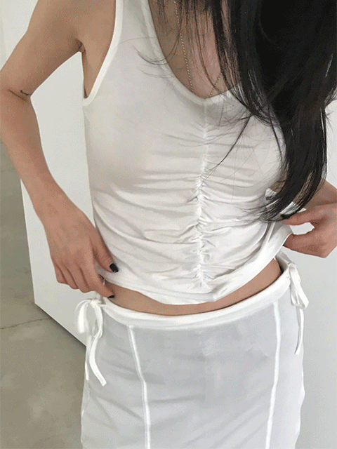 리스 rise shirring set - sleeveless (3color)