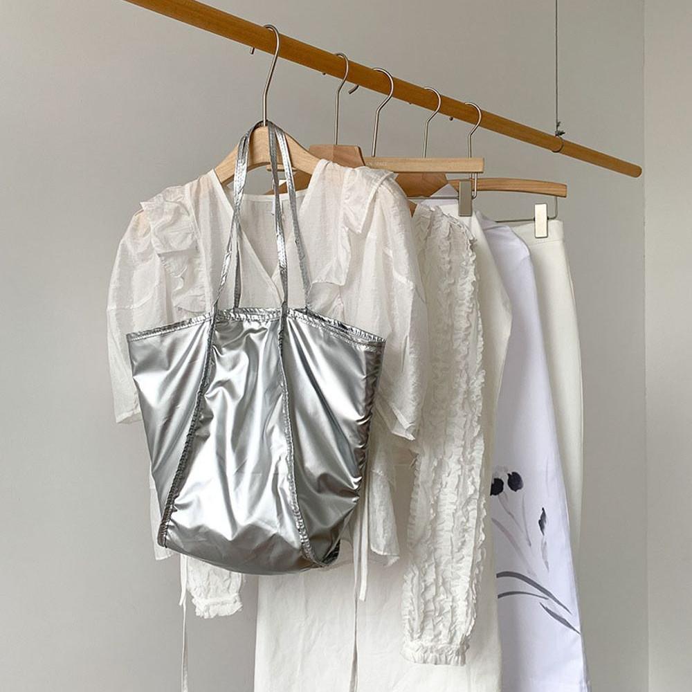 라이트 썸머 에코백  실버 숄더백