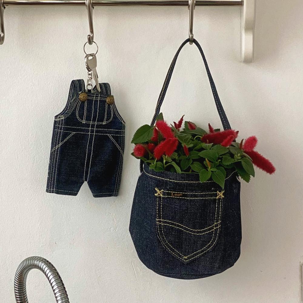 [Lee] 데님 파우치 미니백 화분커버, pouch mini bag planter cover