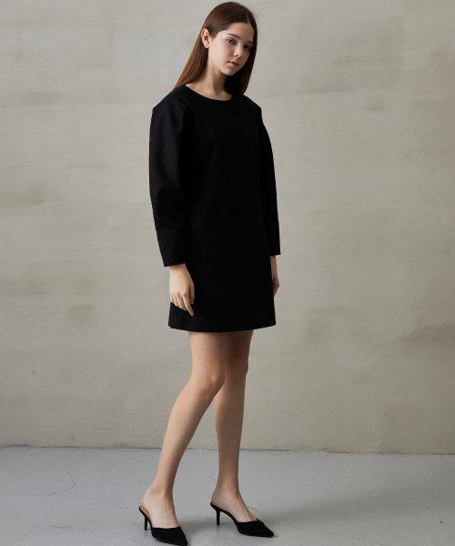 [LORREN] WOOL PUFF ONE-PIECE [로렌] 울 퍼프 원피스