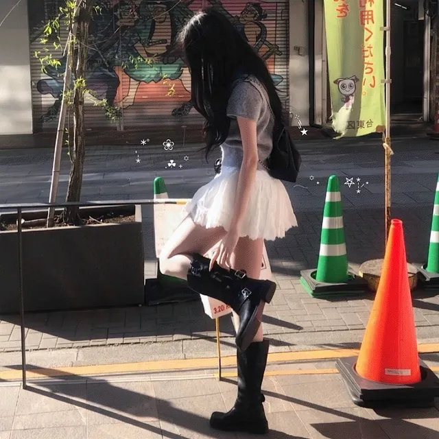 [속바지o/코디만능템🫧] 자카드 프릴 스커트