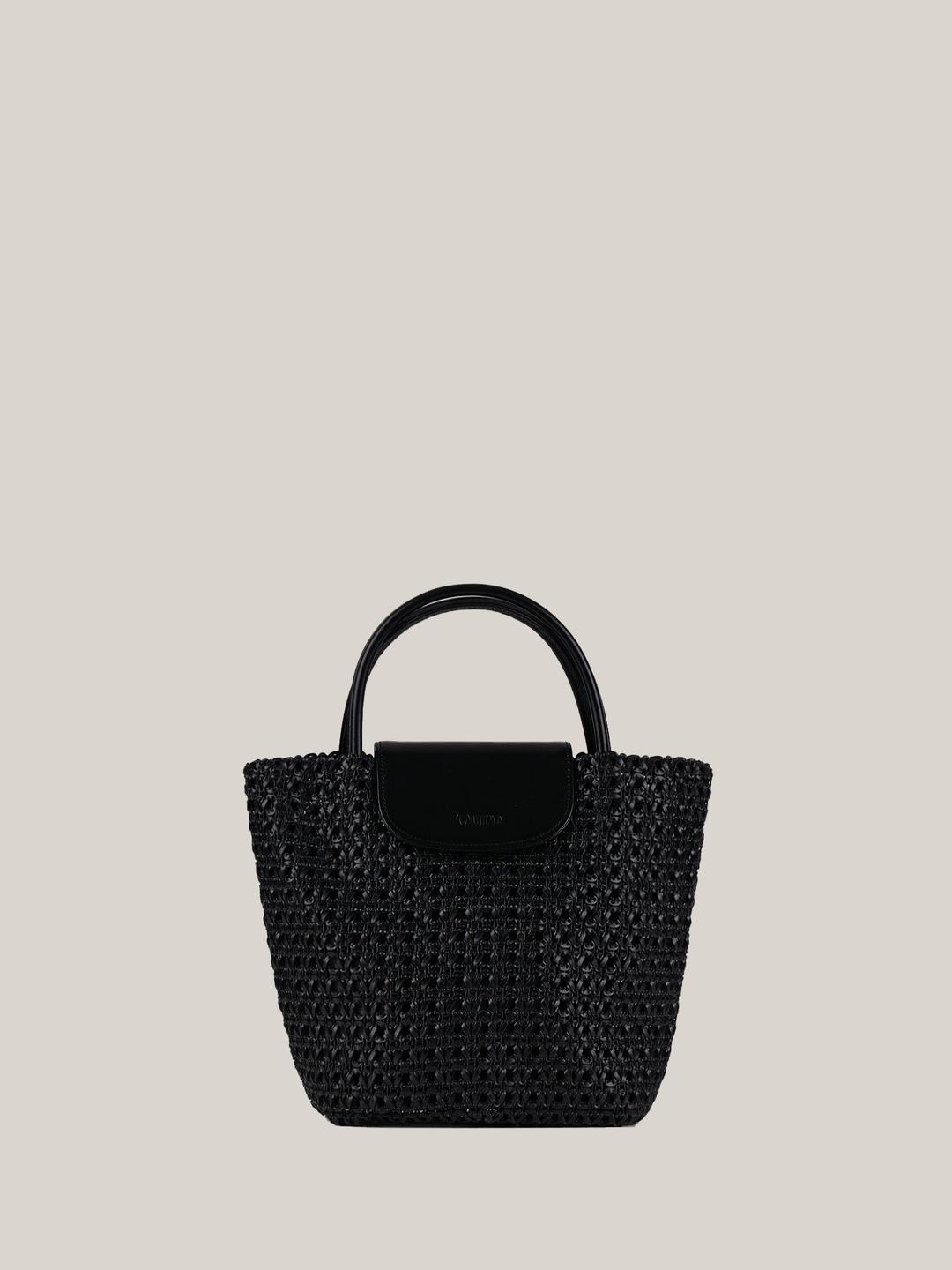 LEATHER BASKET BAG [ NIGHT ]
